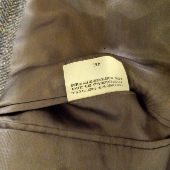 CHRISTIAN Brothers Sports Jacket Blazer Gray Speckled Wool Herringbone Tweed 46L - Picture 5 of 12